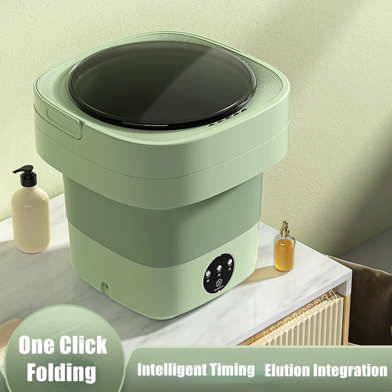 Mini Foldable Washing Machine | Portable with Spinning Dry for Socks & Underwear
