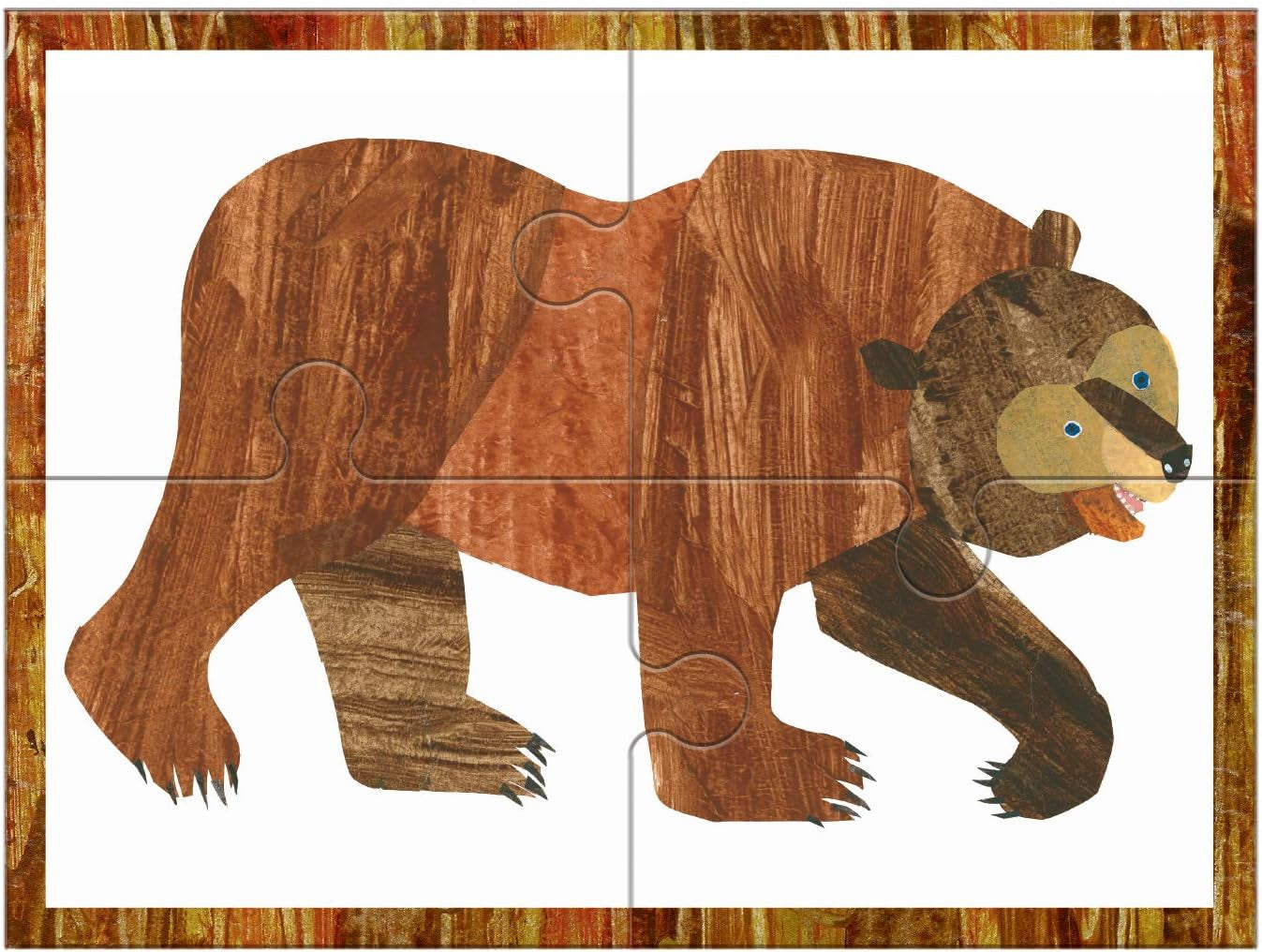 Eric Carle Brown Bear Puzzles Set (Ages 2-5) | 4-12 Pieces with Growing Difficulty