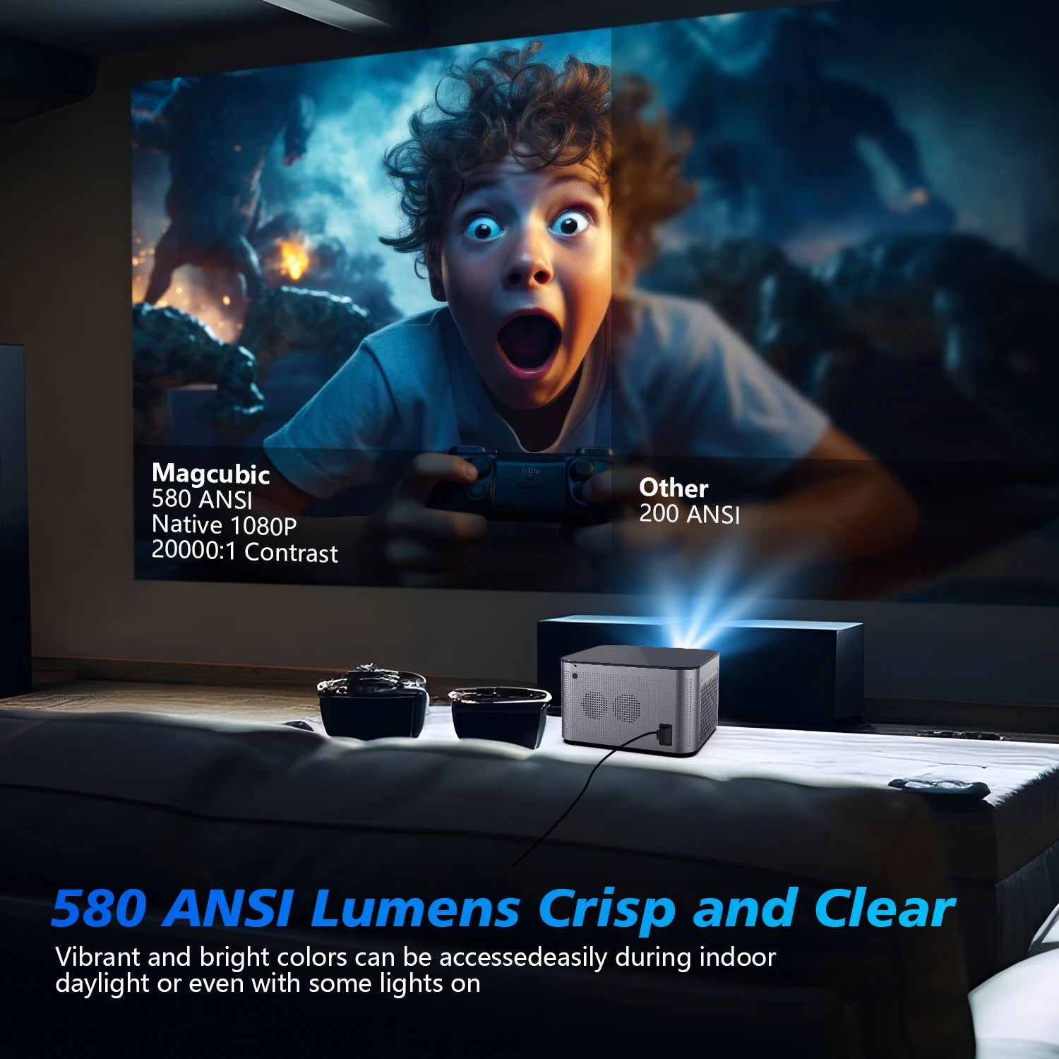 Auto Focus 4K Projector | Android 11, Wifi6, Voice Control, 1080P, BT5.0"