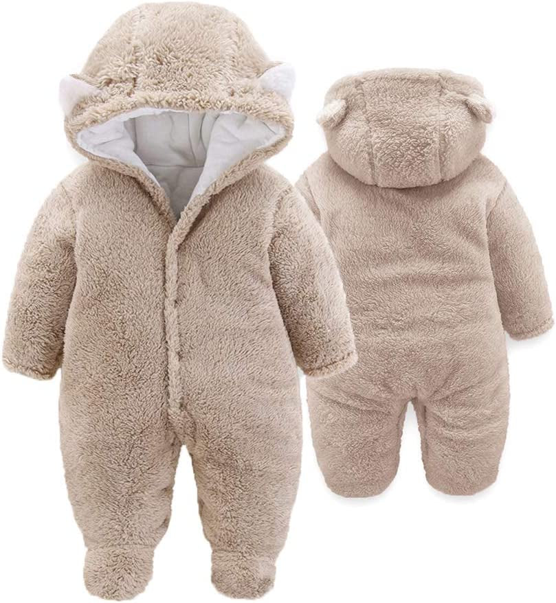 Unisex Baby Winter Coat Snowsuit Jumpsuit | Infant Bodysuit for Baby Essentials