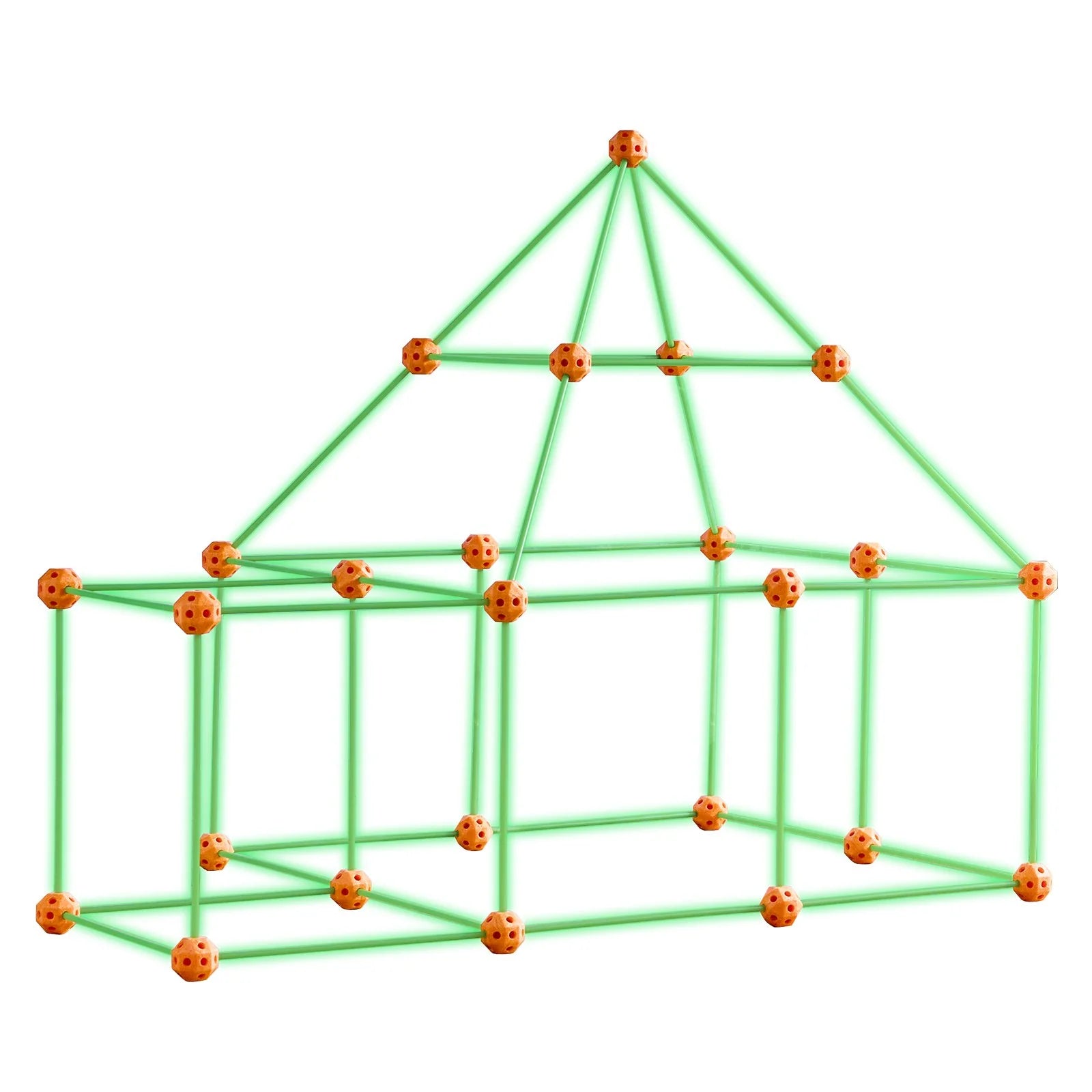 Tent Fort Building Kit for Kids | Glow in the Dark STEM Construction Toy (85 Pieces)