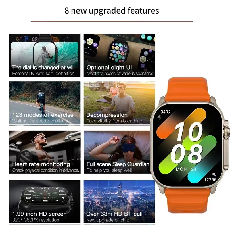 T900Ultra Smartwatch | Bluetooth, Heart Rate Monitor for Android & iOS