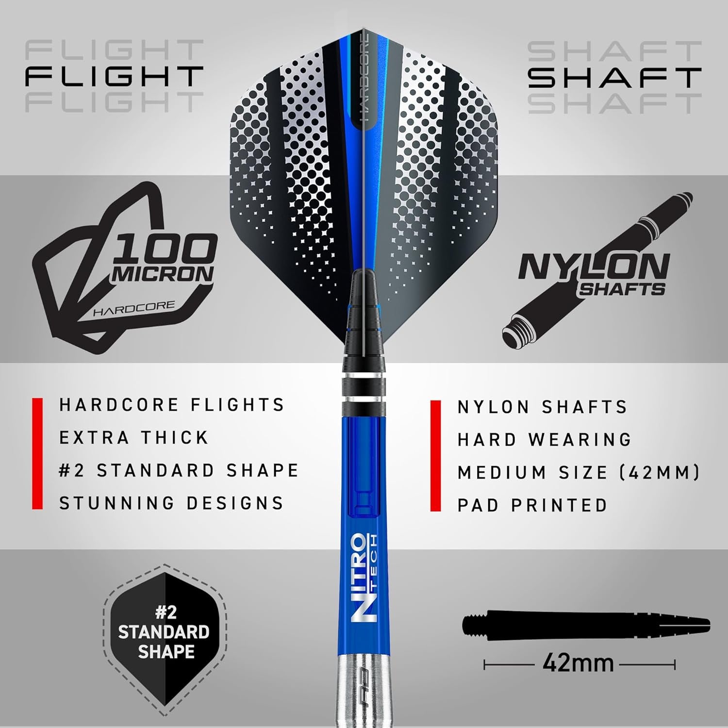 Razor Edge 28G Tungsten Darts with Flights & Stems