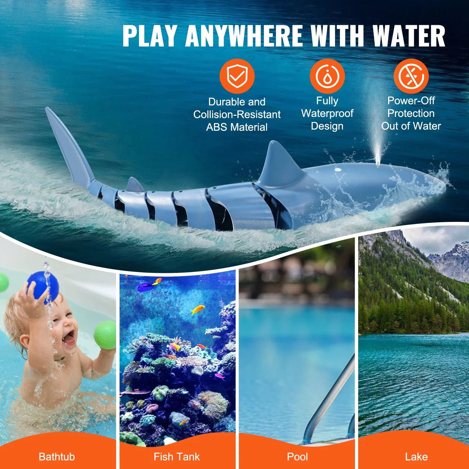 Remote Control Shark Toy | 2.4GHz High-Speed RC Boat for Kids & Adults