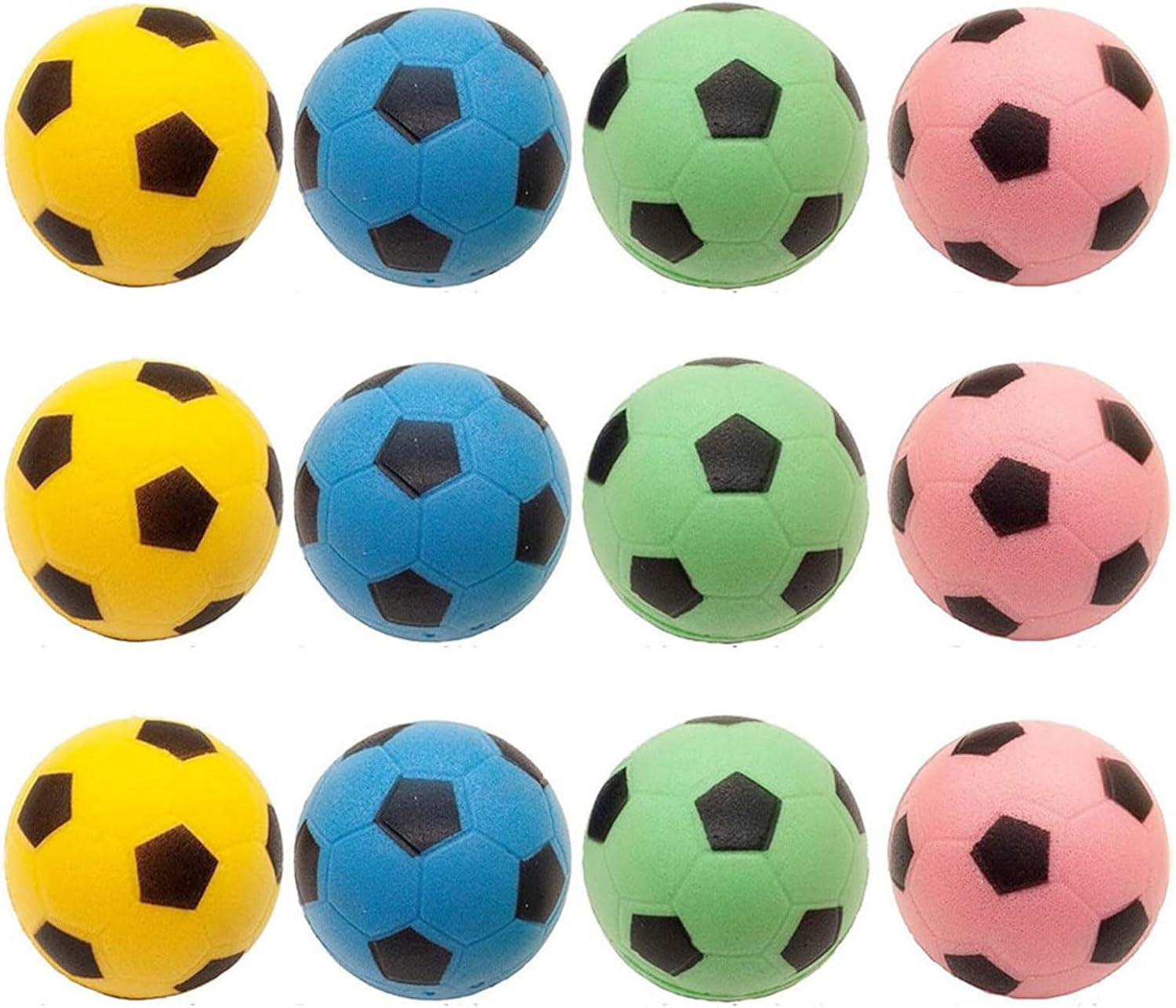 Pack of 12 Foam Soccer Balls Cat Toys