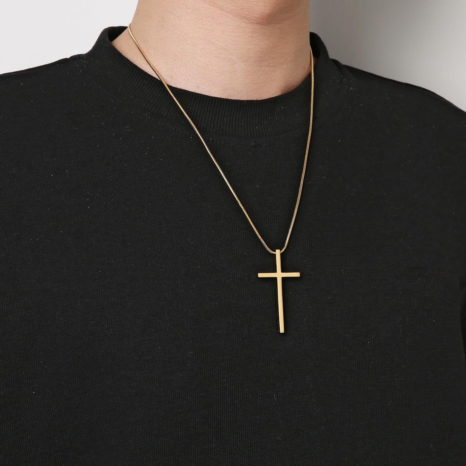 Philippians 4:13 Cross Pendant Necklace | Stainless Steel Bible Verse Strength