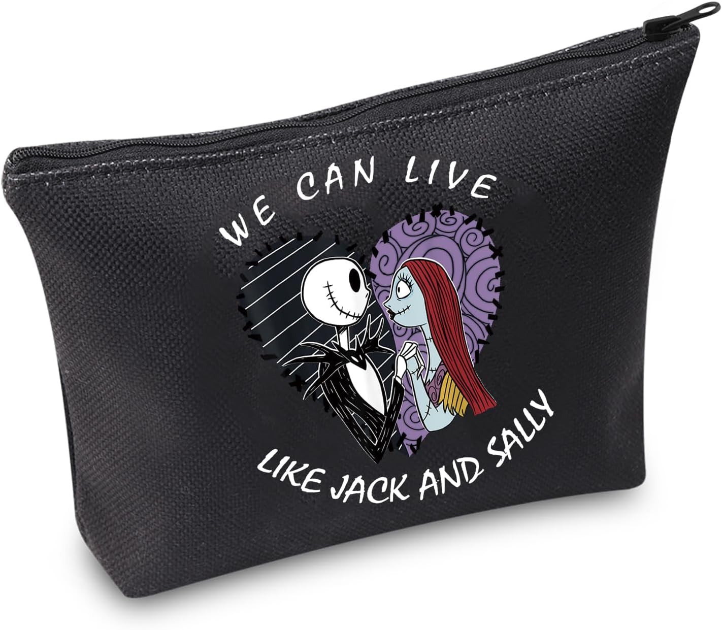 Jack & Sally Horror Movie Merch Makeup Bag Gift