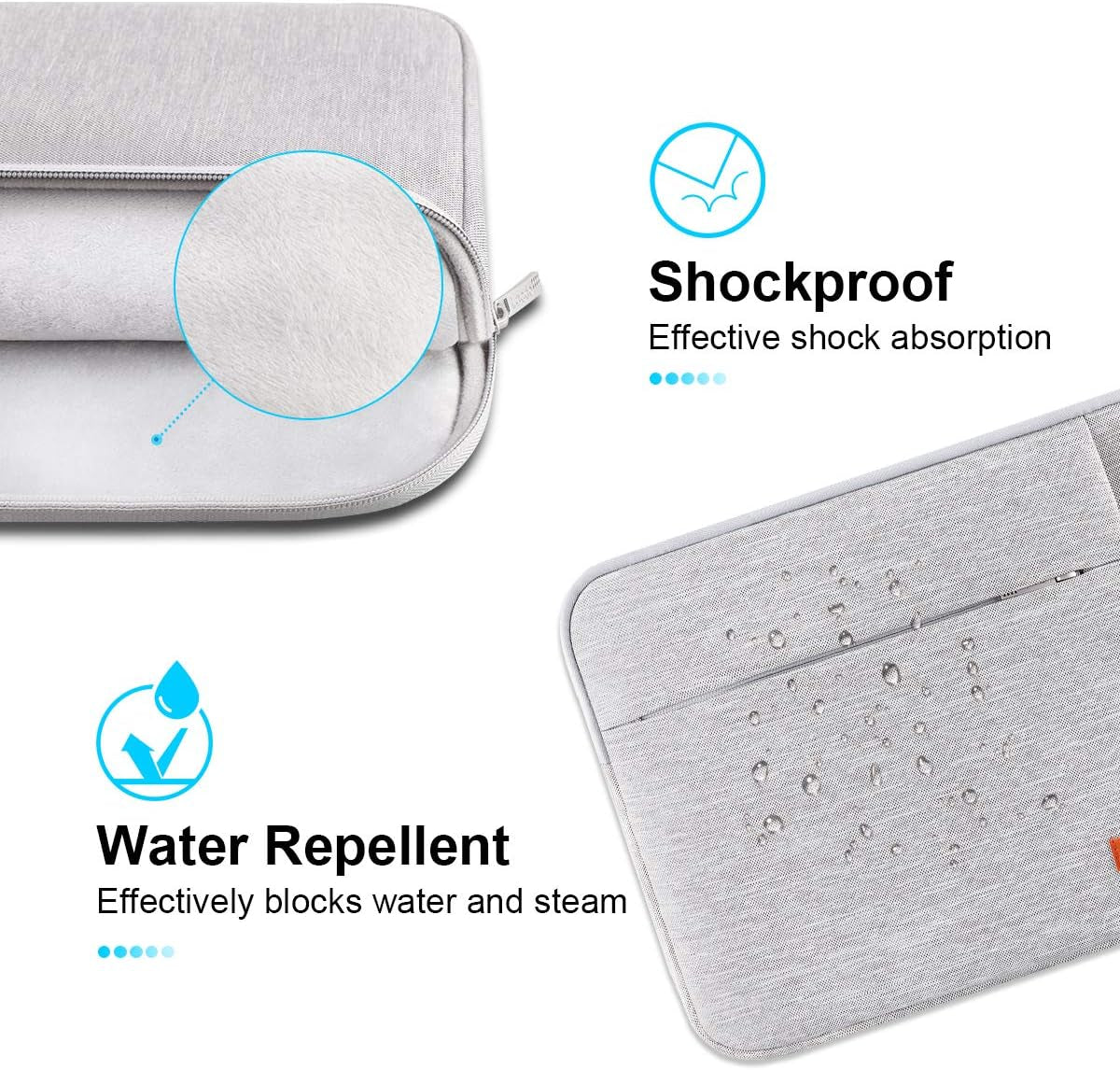 15-15.6 Inch Laptop Sleeve Case | Compatible with Acer, HP, Lenovo, Dell, ASUS (Gray)
