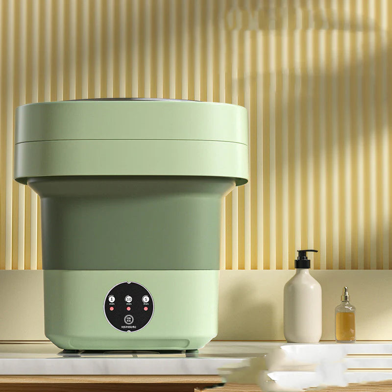 Mini Foldable Washing Machine | Portable with Spinning Dry for Socks & Underwear