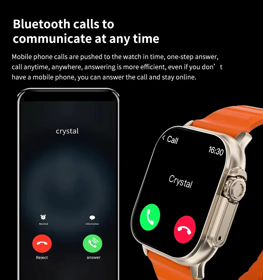 T900Ultra Smartwatch | Bluetooth, Heart Rate Monitor for Android & iOS