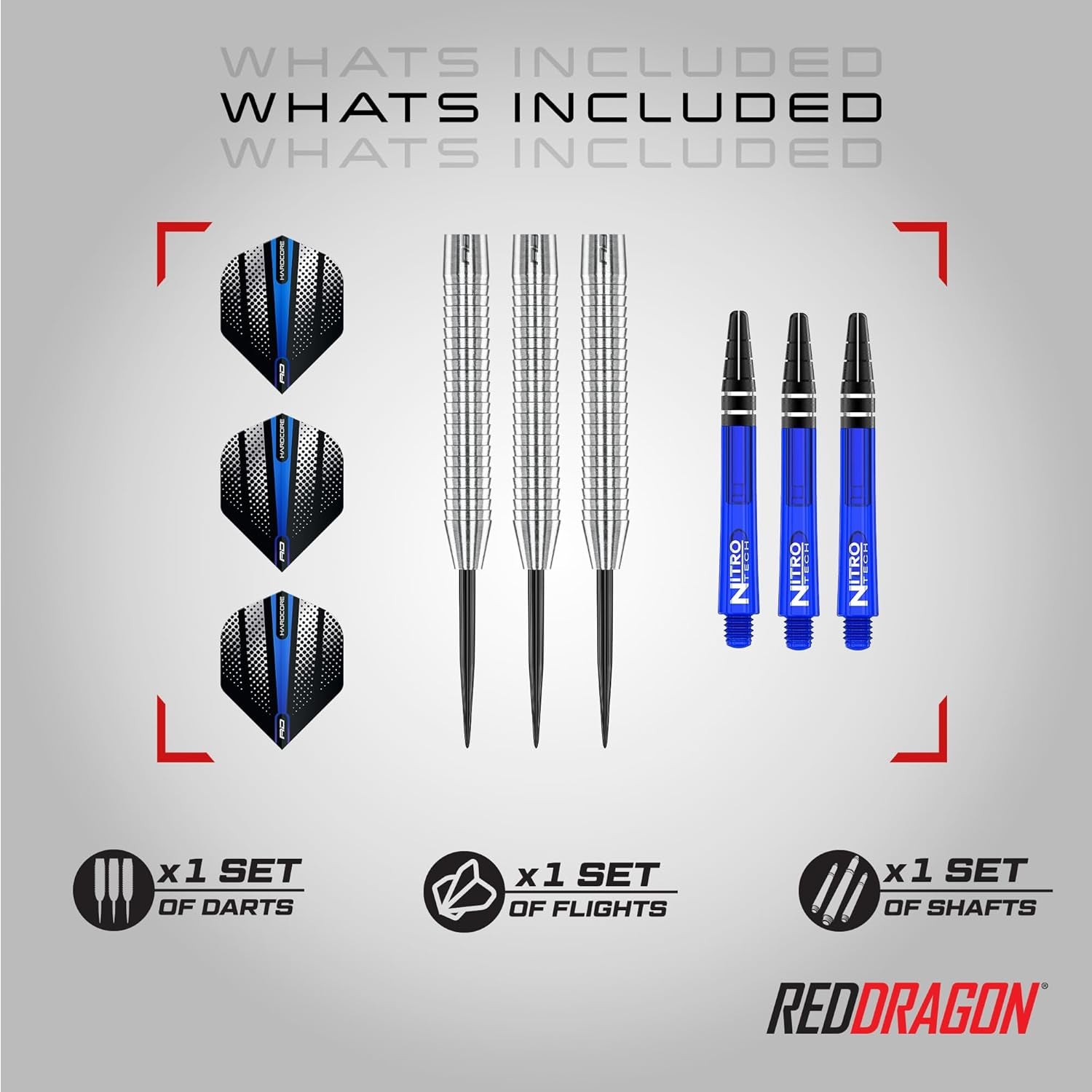Razor Edge 28G Tungsten Darts with Flights & Stems