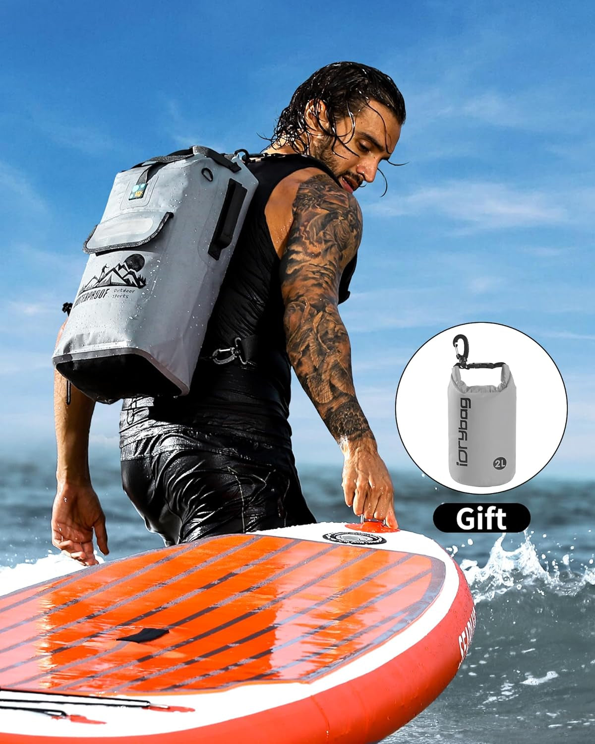 Waterproof Dry Bag Backpack | 20L/30L/40L Floating Sack for Men