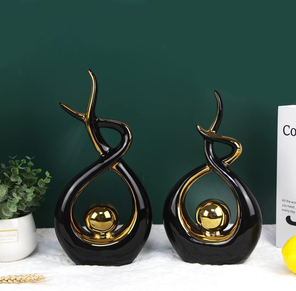 Modern Abstract Ceramic Statue – Home Decor Table Centerpiece