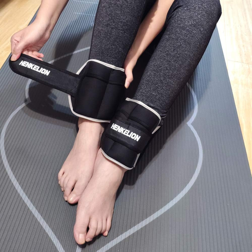 Adjustable Ankle Weights Set – 1-10 lbs Pair for Workout, Running & Training