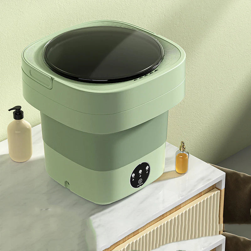 Mini Foldable Washing Machine | Portable with Spinning Dry for Socks & Underwear