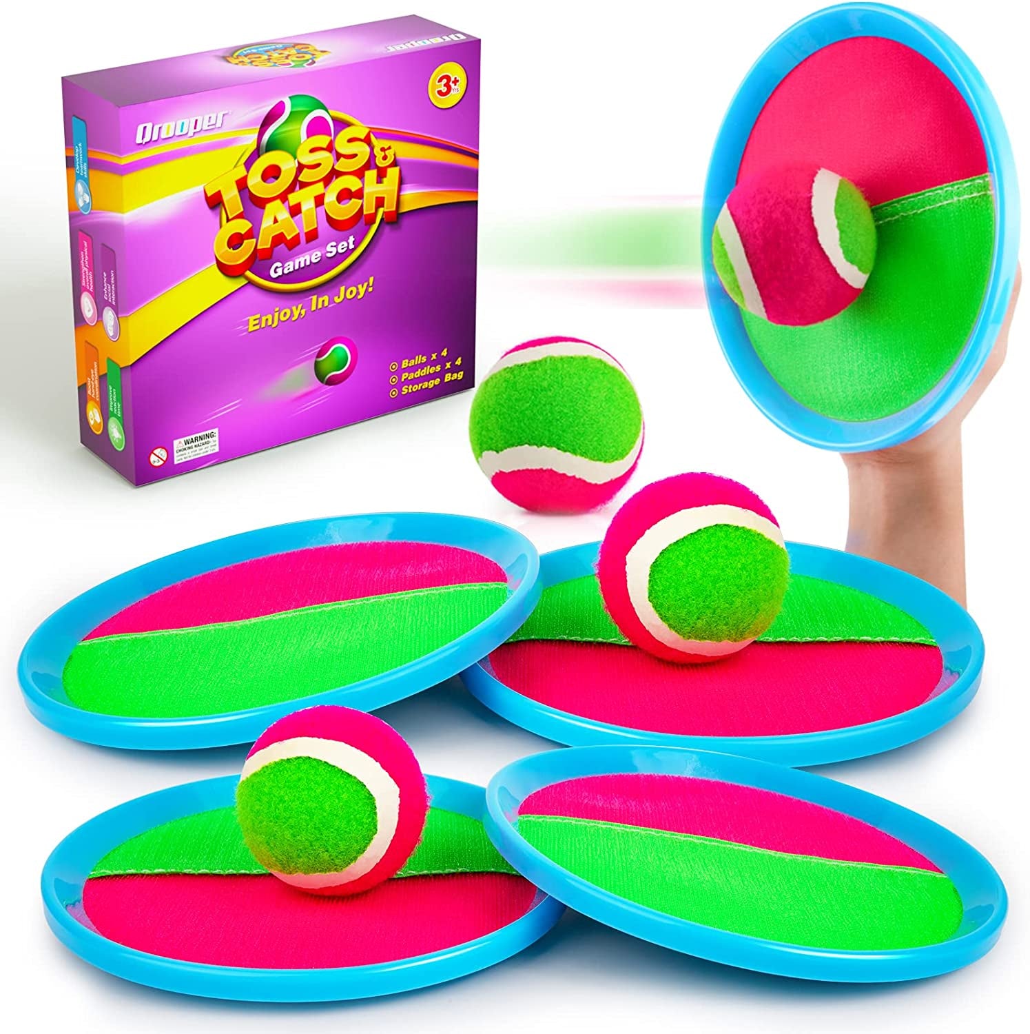 Toss and Catch Game Set | Outdoor Fun for Kids 4-8, Beach & Pool Toys