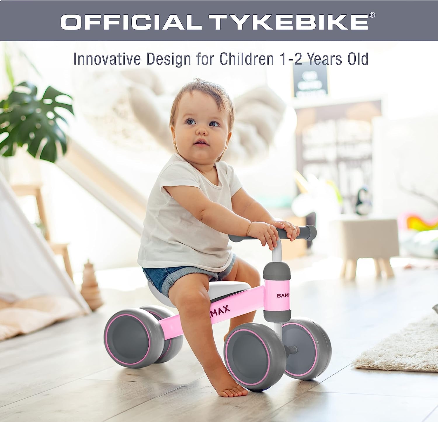 Baby Balance Bike for Toddlers 1-2 Years | Lightweight with Easy Glide Wheels & Safer Steering