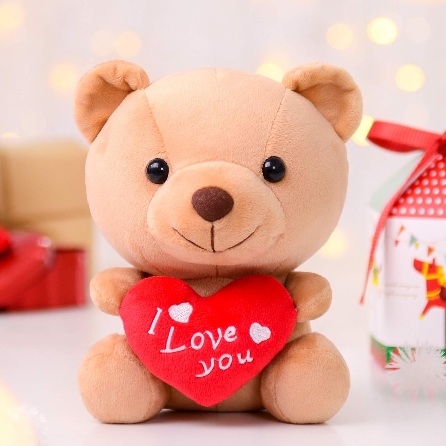 I Love You Mom Teddy Bear – 6'' Plush Gift with Heart
