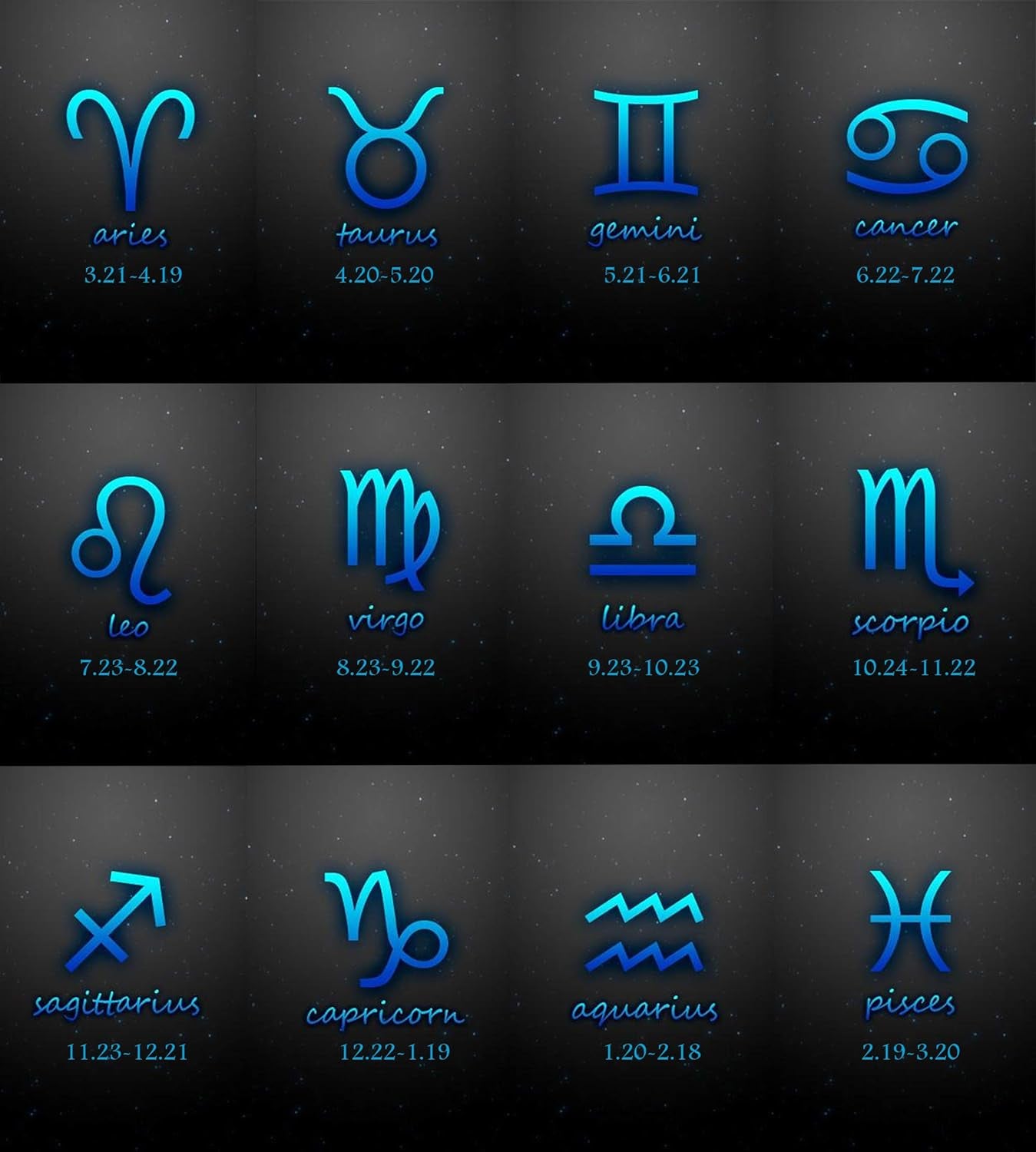 18K Gold-Plated Zodiac Necklace | Horoscope Pendant for Women