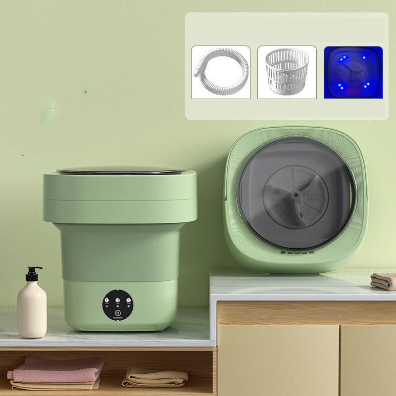 Mini Foldable Washing Machine | Portable with Spinning Dry for Socks & Underwear
