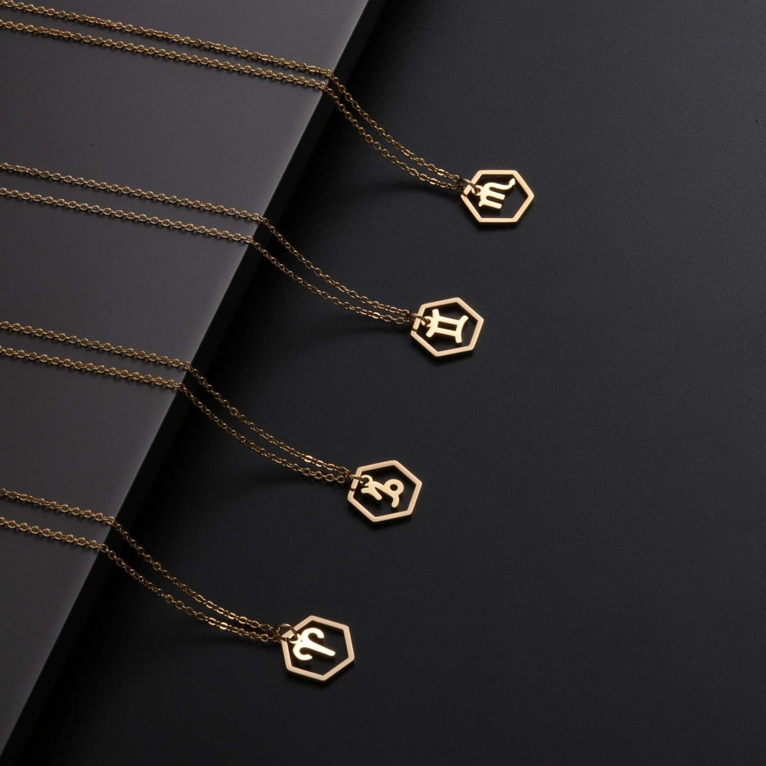 18K Gold-Plated Zodiac Necklace | Horoscope Pendant for Women