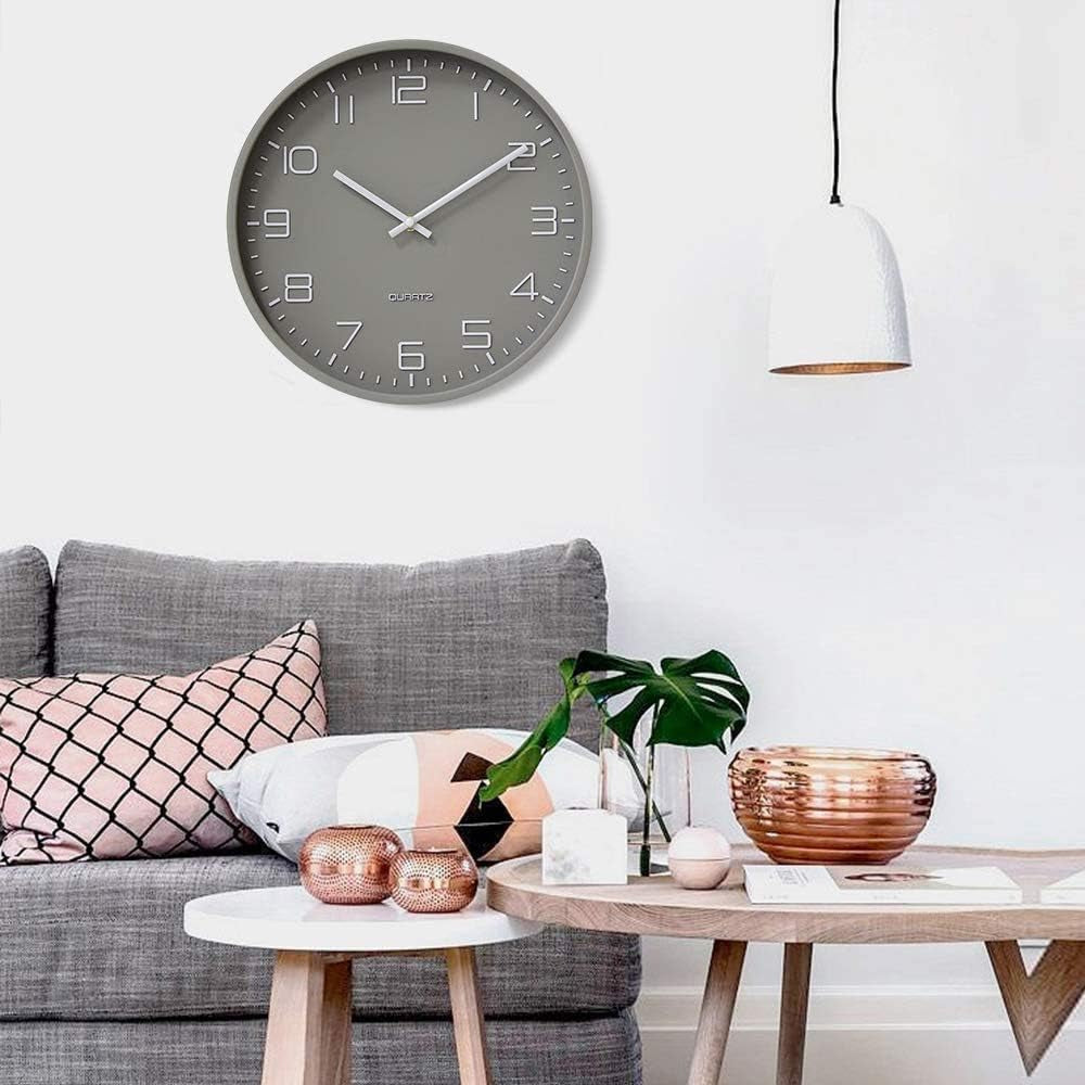 Silent Wall Clock for Living Room, Office & Kitchen | Non-Ticking, Battery Operated