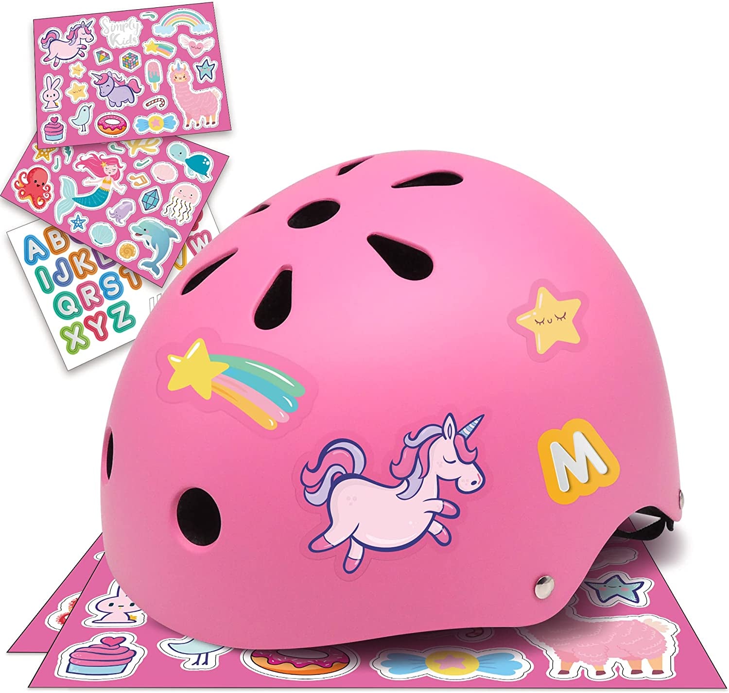 Bike Helmet with DIY Stickers | CPSC & CE Certified for Toddlers - Skateboard, Scooter, Bicycle