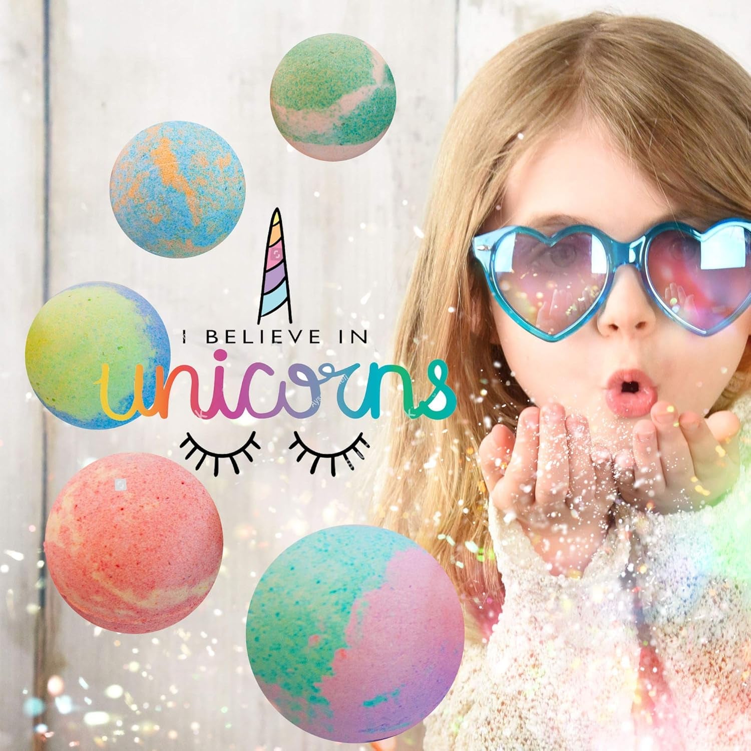 Unicorn Bath Bombs with Jewelry & Toy for Girls | Organic, Skin Moisturizing Gift