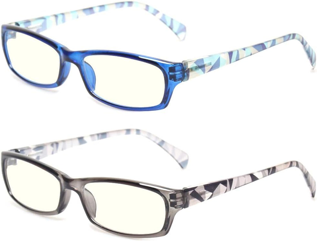 2-Pair Blue Light Blocking Glasses – Anti-Blue Computer Glasses for Women