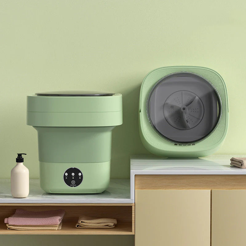 Mini Foldable Washing Machine | Portable with Spinning Dry for Socks & Underwear