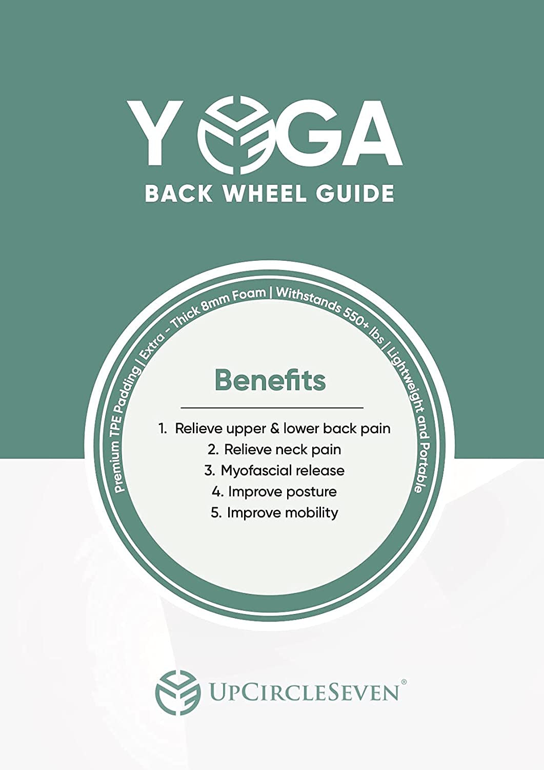 Back Roller & Yoga Wheel | Relieve Pain, Stretch & Decompress Spine, Improve Flexibility