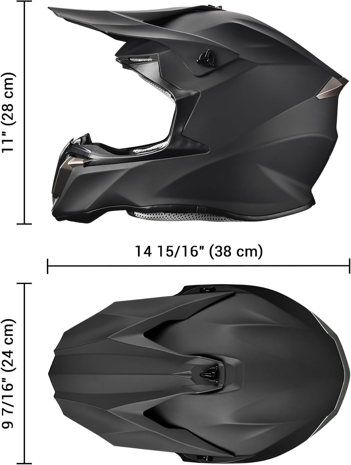 Adult Offroad Dirt Bike Helmet | Full Face Motocross ATV BMX, DOT Approved