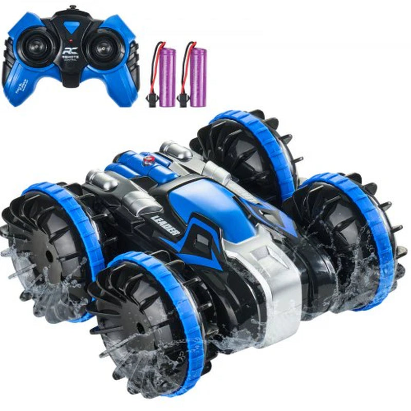 Amphibious Remote Control Car Boat | 2.4GHz 4WD RC Boat for Kids & Adults (Blue)