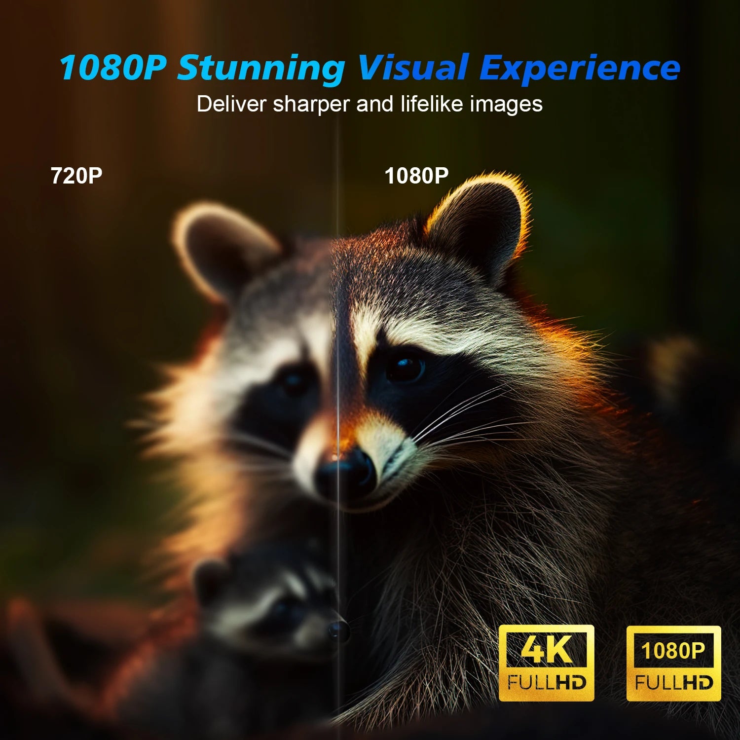 Auto Focus 4K Projector | Android 11, Wifi6, Voice Control, 1080P, BT5.0"