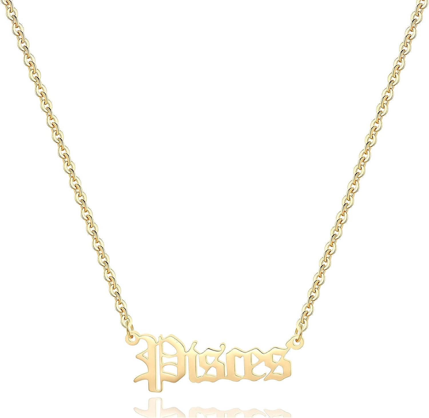 18K Gold-Plated Zodiac Necklace | Horoscope Pendant for Women