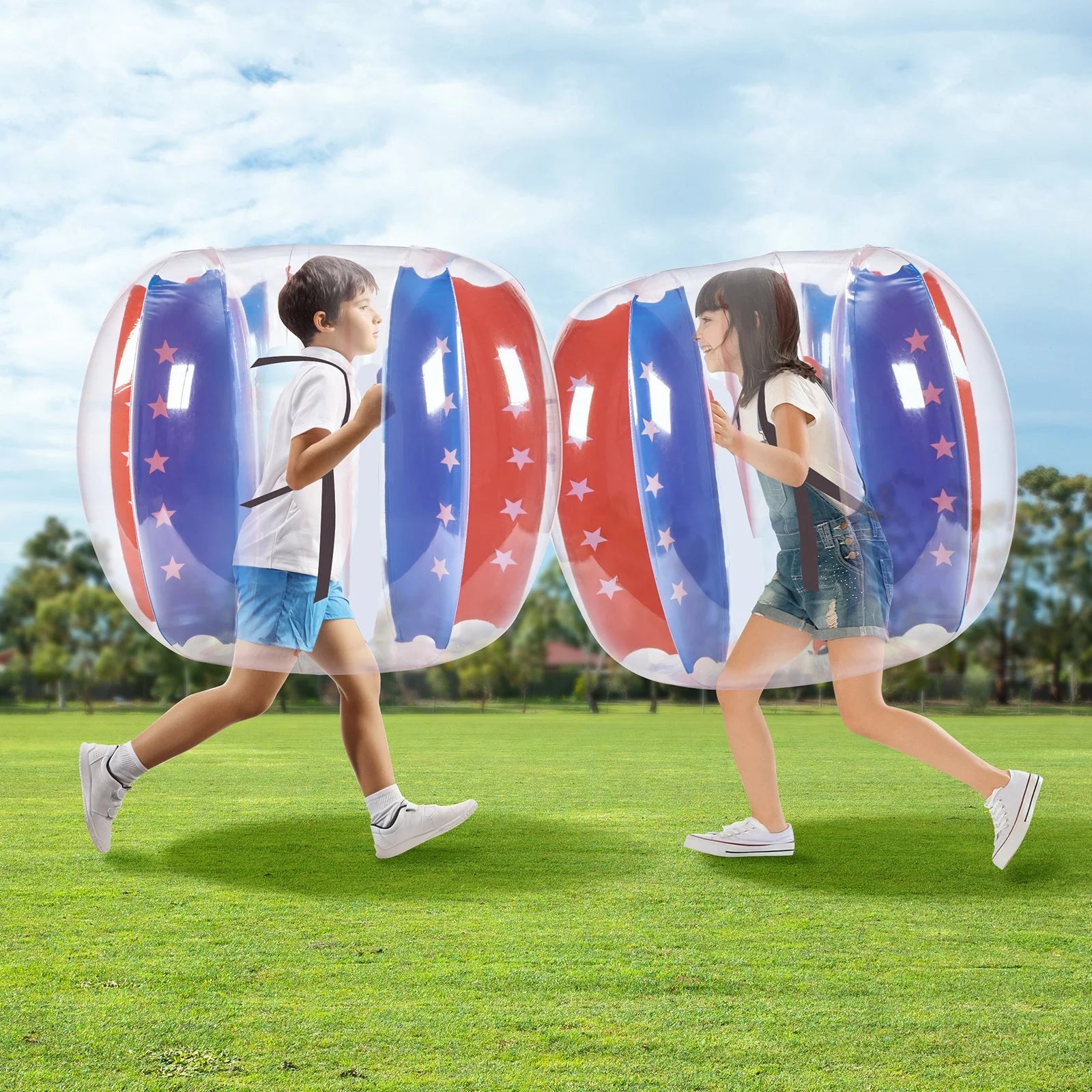 Inflatable Bumper Balls 2-Pack | 4FT PVC Zorb Balls for Kids & Teens