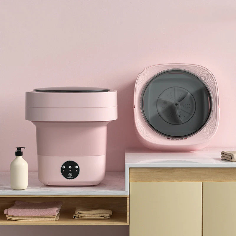 Mini Foldable Washing Machine | Portable with Spinning Dry for Socks & Underwear