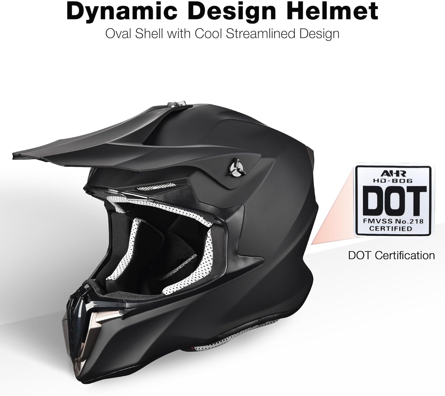 Adult Offroad Dirt Bike Helmet | Full Face Motocross ATV BMX, DOT Approved