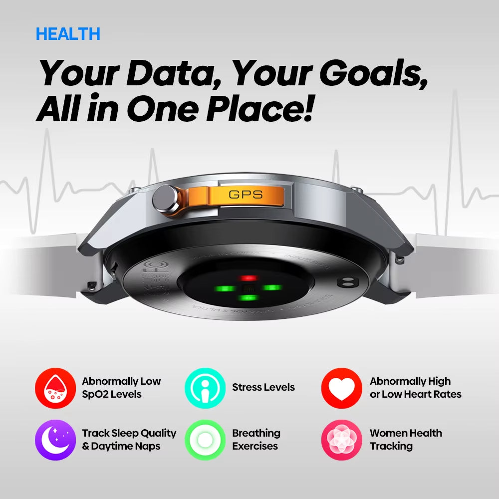 Ultra GPS Smartwatch | Compass, Altimeter, Voice Calling, 10 ATM