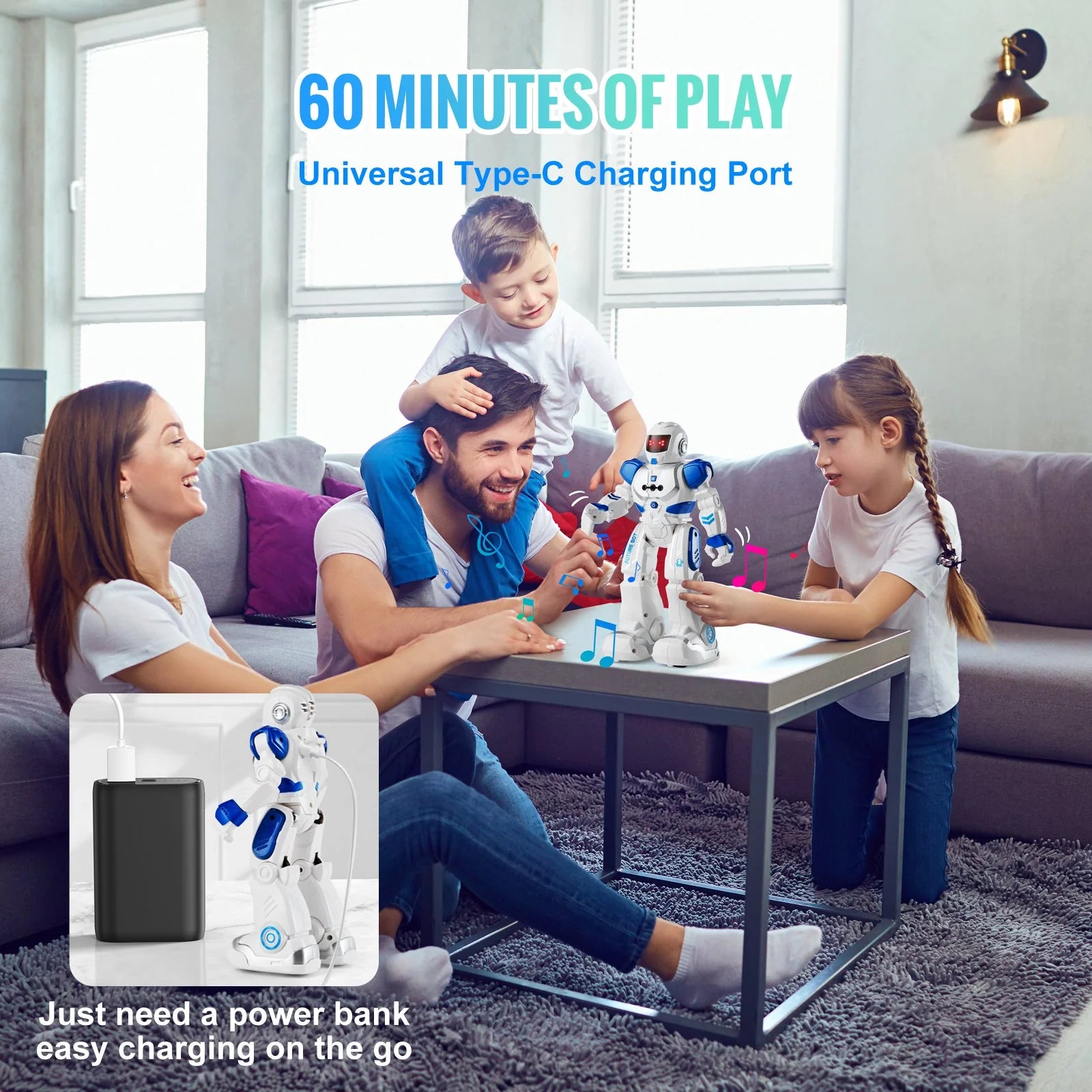 RC Robot Toy for Kids | Talking, Dancing, Gesture-Controlled Remote Robot