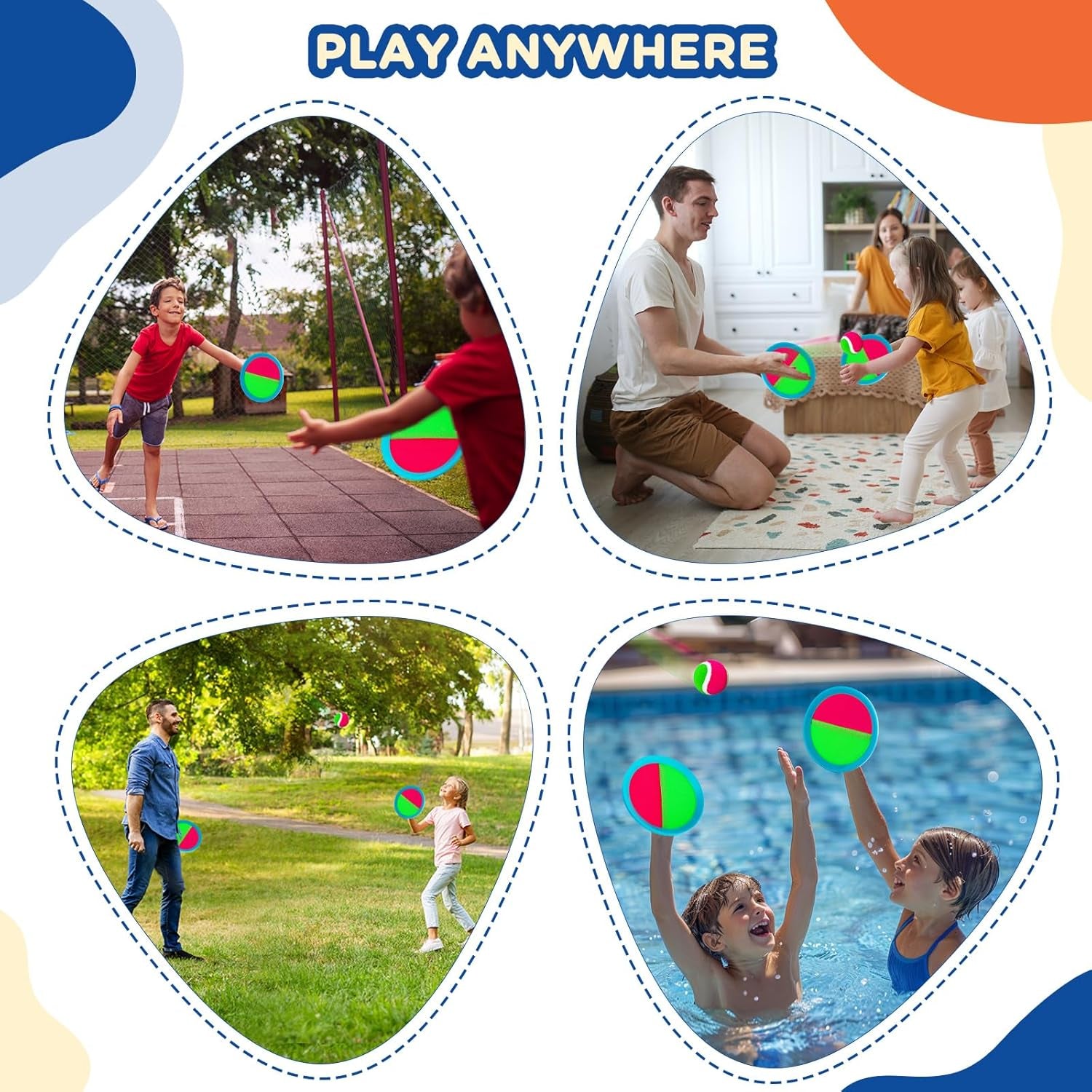 Toss and Catch Game Set | Outdoor Fun for Kids 4-8, Beach & Pool Toys