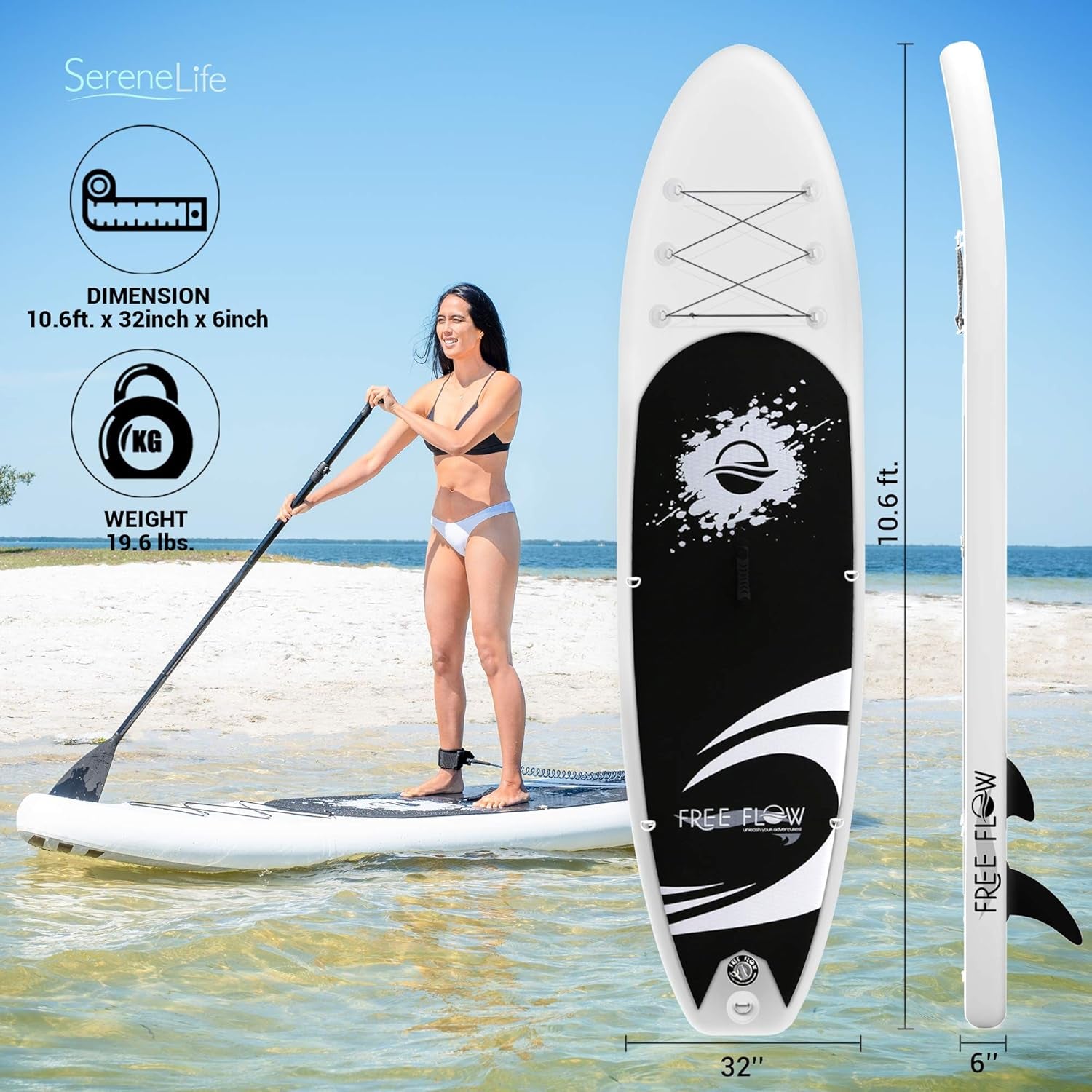 Inflatable Stand-Up Paddle Board | Stable, Non-Slip Design, 350 Lbs Capacity