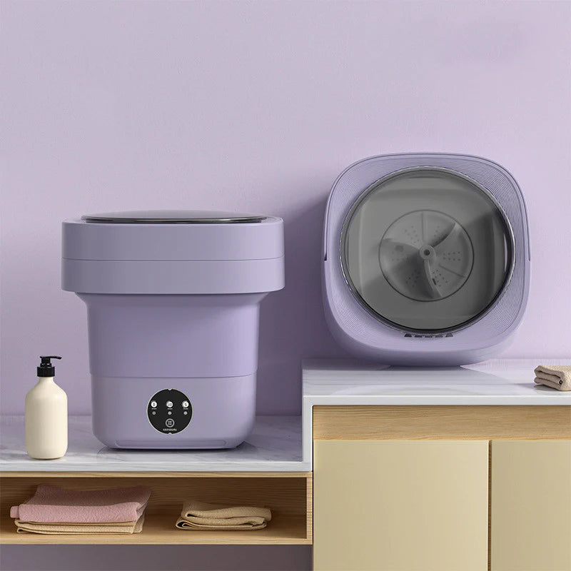 Mini Foldable Washing Machine | Portable with Spinning Dry for Socks & Underwear