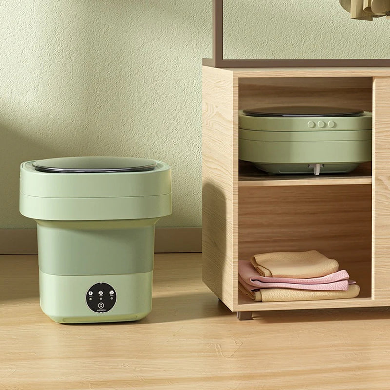 Mini Foldable Washing Machine | Portable with Spinning Dry for Socks & Underwear