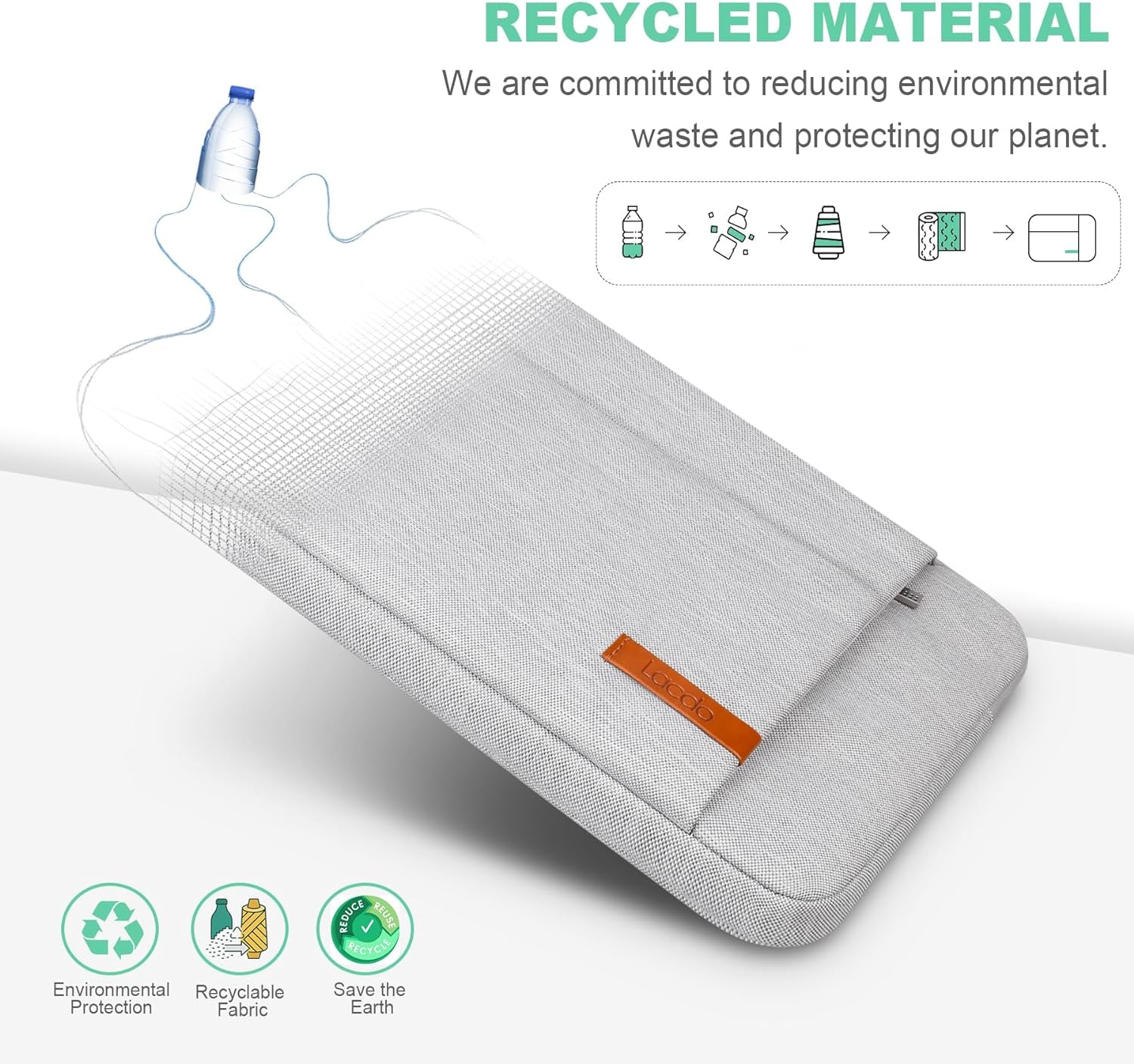 15-15.6 Inch Laptop Sleeve Case | Compatible with Acer, HP, Lenovo, Dell, ASUS (Gray)