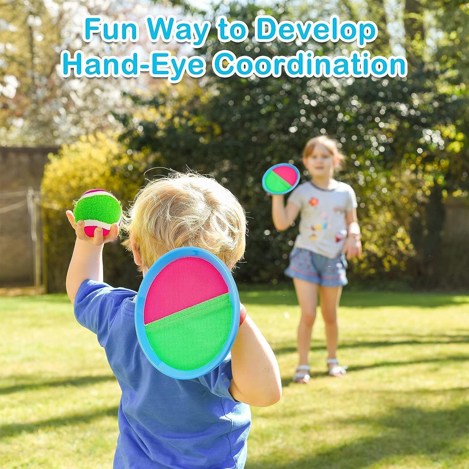 Toss and Catch Game Set | Outdoor Fun for Kids 4-8, Beach & Pool Toys