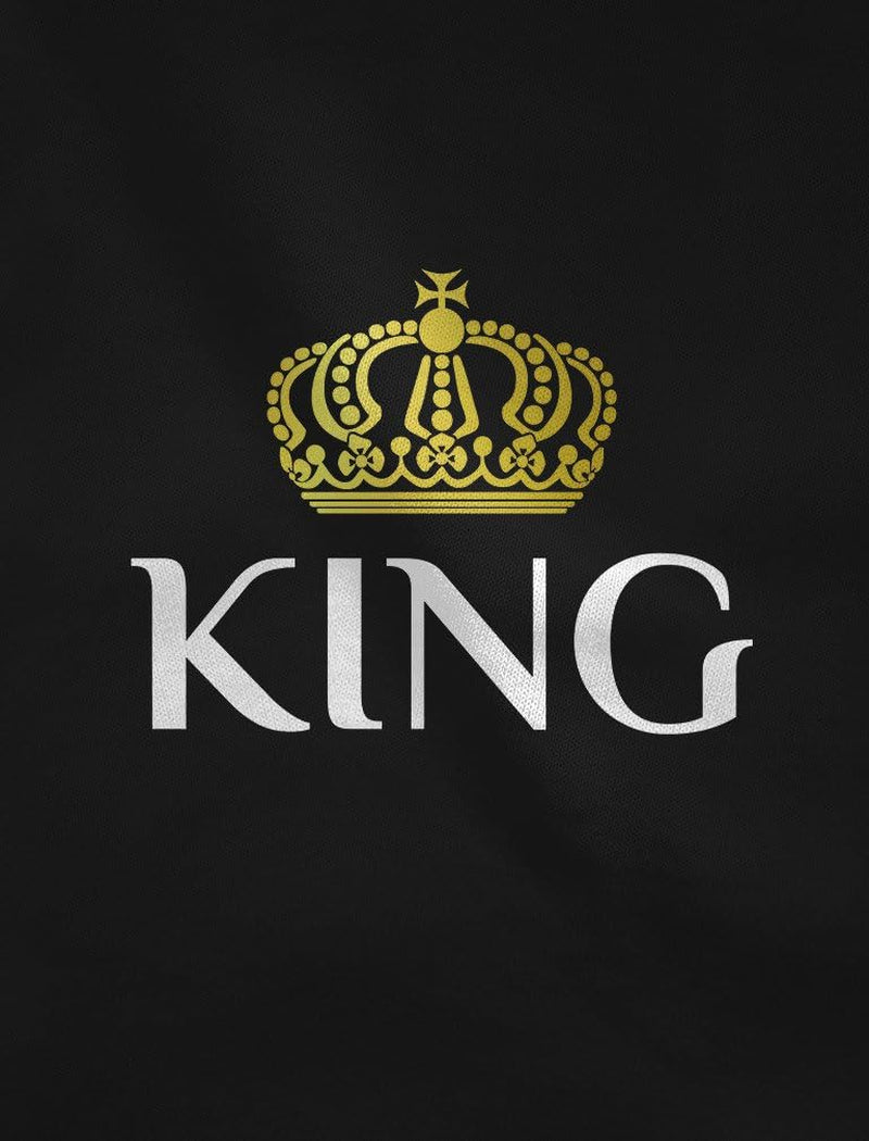 King & Queen Matching Couple Hoodies | Valentine's Day Gift (Black, Women L / Men M)