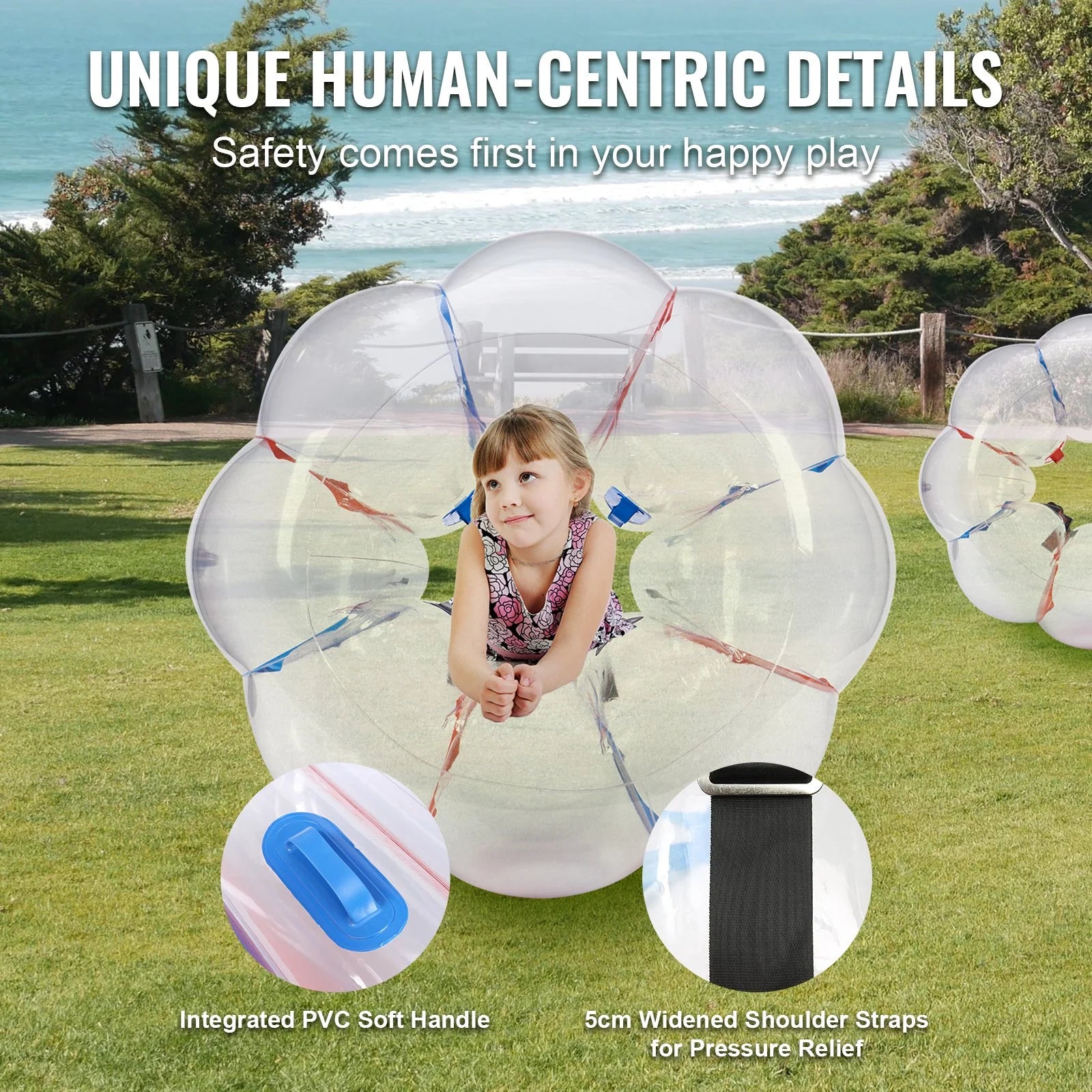 Inflatable Bumper Balls 2-Pack | 4FT PVC Zorb Balls for Kids & Teens