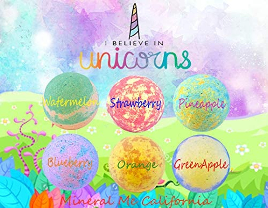 Unicorn Bath Bombs with Jewelry & Toy for Girls | Organic, Skin Moisturizing Gift