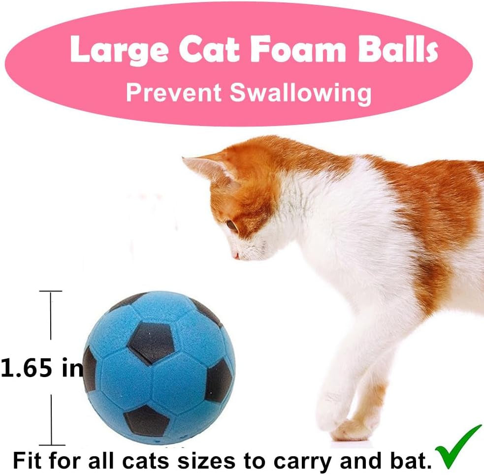 Pack of 12 Foam Soccer Balls Cat Toys